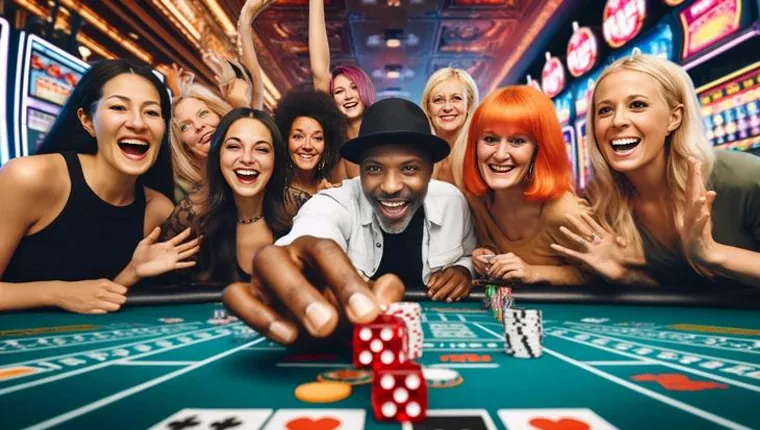 person choosing a game from a variety of online casino options on spinplus